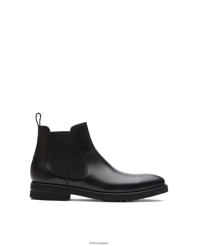 e3839be383abe3839ce383bce383b3_e38396e383a9e38383e382b7e383a5e382aae38395e382abe383bce38395e38396e383bce38384_e9bb92_e5b1.png ホルボーン ブラッシュオフカーフブーツ 黒 履物 Lottusse 男性 T4606T17 - Image 1